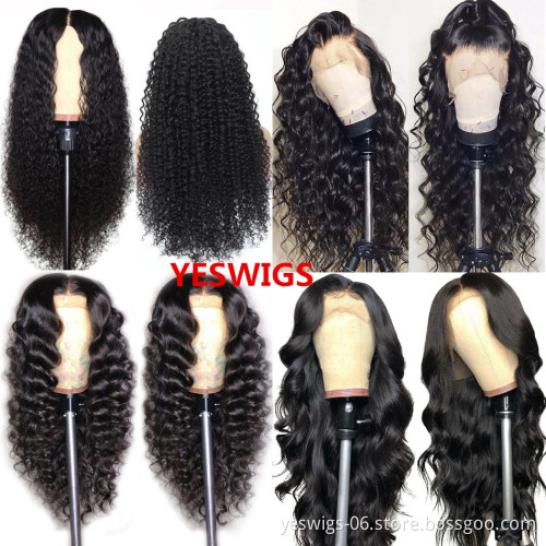 Wholesale wigs 100% human hair Lace front wig Medium Brown Lace Wigs Body Wave for black women support customized